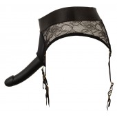 Черный женский страпон Strap-on Set: трусики и насадка - Orion - купить с доставкой в Ельце