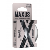 Черные утолщенные презервативы MAXUS Extra Strong с железным кейсом - 3 шт. - Maxus - купить с доставкой в Ельце