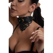 Фигурный чокер с узорами и золотистой фурнитурой - Crazy Handmade - купить с доставкой в Ельце