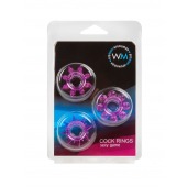 Набор из 3 лиловых эрекционных колец различной формы - Erowoman-Eroman - в Ельце купить с доставкой