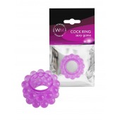 Лиловое эрекционное кольцо с 2 рядами стимулирующих шариков - Erowoman-Eroman - в Ельце купить с доставкой