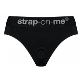 Черные трусики для насадок Heroine Lingerie Harness - size XL - Strap-on-me - купить с доставкой в Ельце