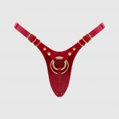 Красный пояс для фиксации насадок Strap-On-Me Leatherette Harness Fabulous - Strap-on-me - купить с доставкой в Ельце