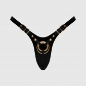 Черный пояс для фиксации насадок Strap-On-Me Leatherette Harness Fabulous - Strap-on-me - купить с доставкой в Ельце