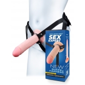 Мужской полый страпон на регулируемых ремешках - 22 см. - Sex Expert - купить с доставкой в Ельце