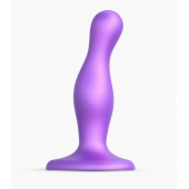 Фиолетовая насадка Strap-On-Me Dildo Plug Curvy size S - Strap-on-me - купить с доставкой в Ельце