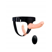 Женский страпон с 2 насадками, вибрацией и пультом ДУ - Erowoman-Eroman - купить с доставкой в Ельце