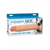 Телесный пустотелый фаллопротез 9’’ Hollow Silicone Strap-On - 24,1 см. - Pipedream - купить с доставкой в Ельце