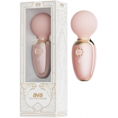 Нежно-розовый мини-вибратор с функцией нагрева Ava - Zalo