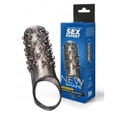 Дымчатая насадка на пенис с выпуклостями - 12 см. - Sex Expert - в Ельце купить с доставкой