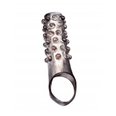 Дымчатая насадка на пенис с выпуклостями - 11 см. - Sex Expert - в Ельце купить с доставкой