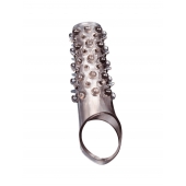 Дымчатая насадка на пенис с шипами и выпуклостями - 12 см. - Sex Expert - в Ельце купить с доставкой