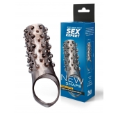 Дымчатая насадка на пенис с шипами и выпуклостями - 12,5 см. - Sex Expert - в Ельце купить с доставкой