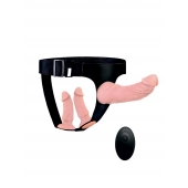 Женский страпон с 3 насадками и вибрацией - Erowoman-Eroman - купить с доставкой в Ельце