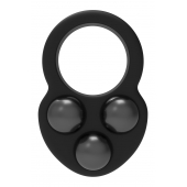 Черное эрекционное кольцо с утяжелителями - Dream Toys - в Ельце купить с доставкой