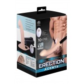 Телесный полый страпон с вибрацией Erection Agents - 24,1 см. - NMC - купить с доставкой в Ельце