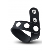 Черное эрекционное кольцо на кнопках - Blush Novelties - в Ельце купить с доставкой