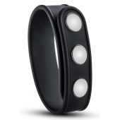 Черное эрекционное кольцо на кнопках - Blush Novelties - в Ельце купить с доставкой