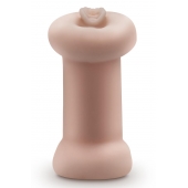 Телесный люминесцентный двусторонний мастурбатор Tasha - Blush Novelties - в Ельце купить с доставкой