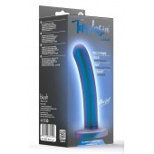 Синяя насадка с гладкой поверхностью Surrender 5.75 Inch Intermediate Pegging Dildo - 14,6 см. - Blush Novelties - купить с доставкой в Ельце