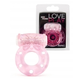 Розовое эрекционное виброкольцо с бабочкой - 1137 - в Ельце купить с доставкой