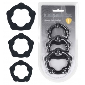 Набор из 3 эрекционных колец Beaded Silicone Cockring Set - Shots Media BV - в Ельце купить с доставкой