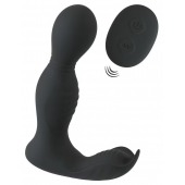 Черная анальная пробка с вибрацией, вращением и пультом ДУ RC Butt Plug with 2 Functions - Orion - в Ельце купить с доставкой