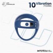 Синее интерактивное эрекционное виброкольцо Rank - Intoyou - в Ельце купить с доставкой