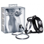 Подхват для мошонки с 3 съемными эрекционными кольцами Leder-Riemen - Orion - в Ельце купить с доставкой