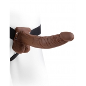 Полый мужской фаллопротез Hollow Strap-On with Balls - 24 см. - Pipedream - купить с доставкой в Ельце