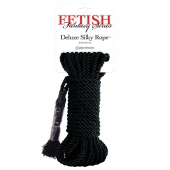 Черная веревка для фиксации Deluxe Silky Rope - 9,75 м. - Pipedream - купить с доставкой в Ельце