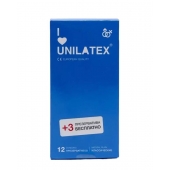 Классические презервативы Unilatex Natural Plain - 12 шт. + 3 шт. в подарок - Unilatex - купить с доставкой в Ельце