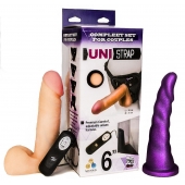 Вибрострапон с двумя насадками UniStrap - 18 и 18 см. - LOVETOY (А-Полимер) - купить с доставкой в Ельце