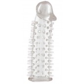 Прозрачная насадка на половой член с закрытой головкой и шипами - 12,5 см. - Toyfa Basic - в Ельце купить с доставкой