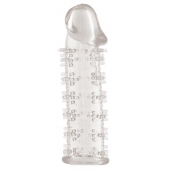 Гелевая прозрачная насадка с шипами - 12 см. - Toyfa Basic - в Ельце купить с доставкой