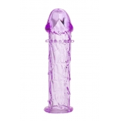 Гладкая фиолетовая насадка с усиками под головкой - 12,5 см. - Toyfa Basic - в Ельце купить с доставкой