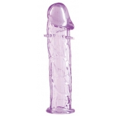 Гладкая фиолетовая насадка с усиками под головкой - 12,5 см. - Toyfa Basic - в Ельце купить с доставкой