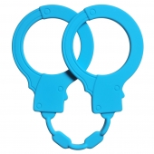 Голубые силиконовые наручники Stretchy Cuffs Turquoise - Lola Games - купить с доставкой в Ельце
