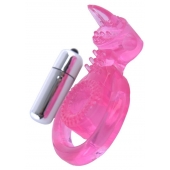 Розовая вибронасадка со стимулятор клитора   Язычок - Toyfa Basic - в Ельце купить с доставкой