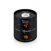 Массажная свеча с ароматом клубники Bougie de Massage Gourmande Fraise - 80 мл. - Plaisir Secret - купить с доставкой в Ельце