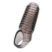 Дымчатая насадка с рёбрышками и подхватом мошонки ToyFa XLover - 12,5 см. - ToyFa - в Ельце купить с доставкой