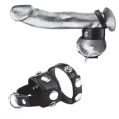 Утяжка для мошонки и пениса Cock Ring With 1  Ball Stretcher And Optional Weight Ring - BlueLine - купить с доставкой в Ельце