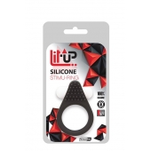 Чёрное эрекционное кольцо LIT-UP SILICONE STIMU RING 1 BLACK - Dream Toys - в Ельце купить с доставкой