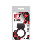 Чёрное эрекционное виброкольцо LIT-UP SILICONE STIMU RING 3 BLACK - Dream Toys - в Ельце купить с доставкой
