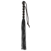Чёрная мини-плеть из резины Rubber Mini Whip - 22 см. - Blush Novelties - купить с доставкой в Ельце