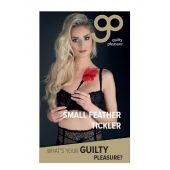 Пластиковая метелочка с красными пёрышками Small Feather Tickler - 32 см. - Blush Novelties - купить с доставкой в Ельце