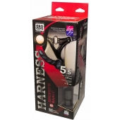 Пояс харнесс премиум класса WOMAN SIMPLEX(S) с 3 черными насадками - LOVETOY (А-Полимер) - купить с доставкой в Ельце