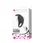 Чёрное эрекционное кольцо с вибрацией Rabbit Vibrator - Baile - в Ельце купить с доставкой