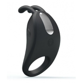 Чёрное эрекционное кольцо с вибрацией Rabbit Vibrator - Baile - в Ельце купить с доставкой