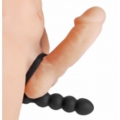 Насадка для двойного проникновения Double Fun Cock Ring with Double Penetration Vibe - XR Brands - в Ельце купить с доставкой